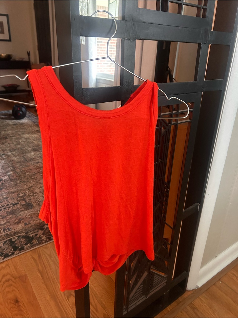 Marika Bright Orange Sleeveless Tank Top